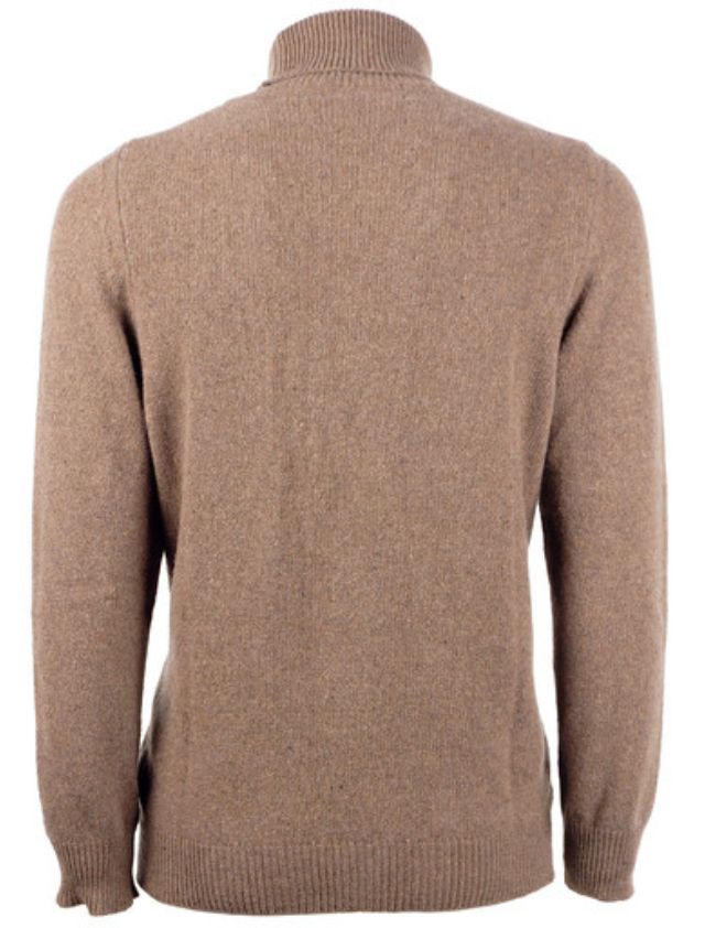 MEN'S SWEATER HIGHT NECK MIX CASHMERE VICTORIA LUXURY 87033 - Image 2